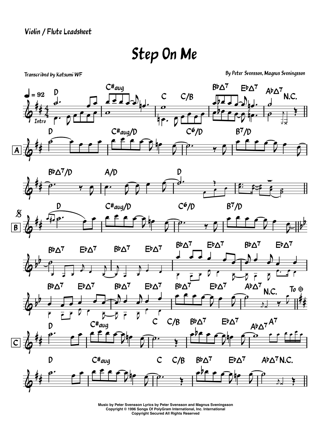 Step On Me (arr. Katsumi WF)
