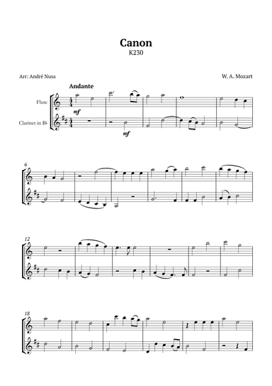 Canon K230 (arr. André Nusa)