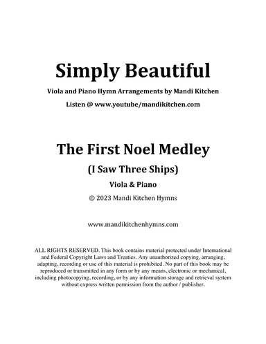 The First Noel Medley (I Saw Three Ships) (arr. Mandi Kitchen)