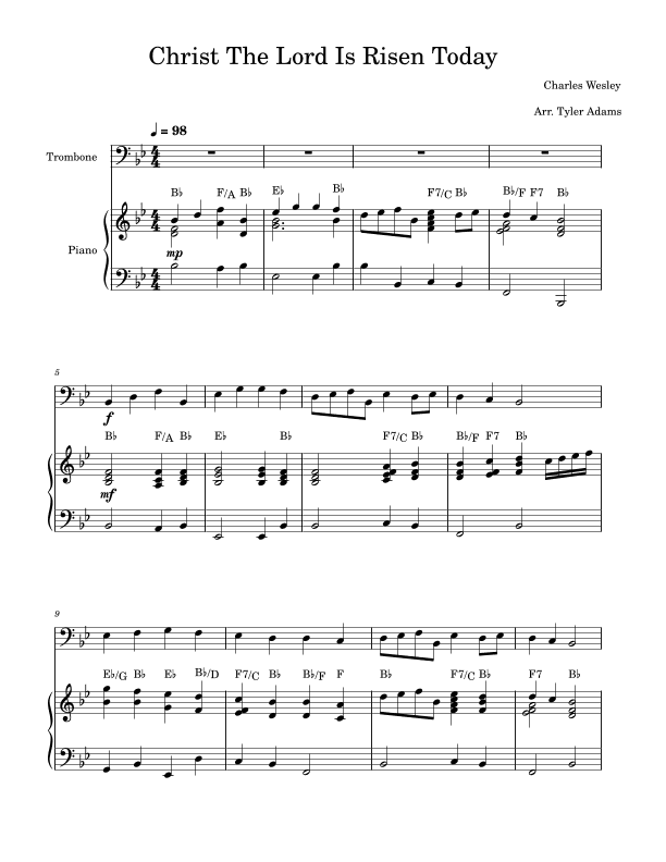 Christ The Lord Is Risen Today (arr. Tyler Adams)