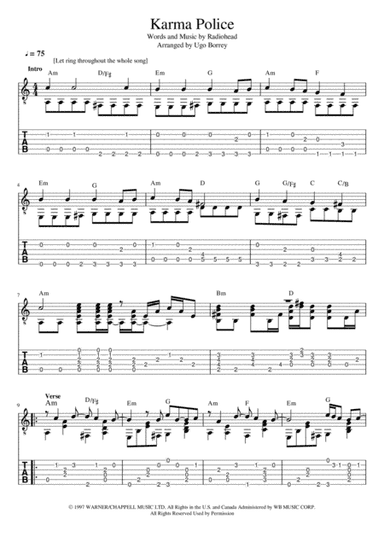 Karma Police (arr. Ugo Borrey)
