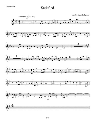 Satisfied for Trumpet Solo and other C instruments (arr. Gene Roberson)