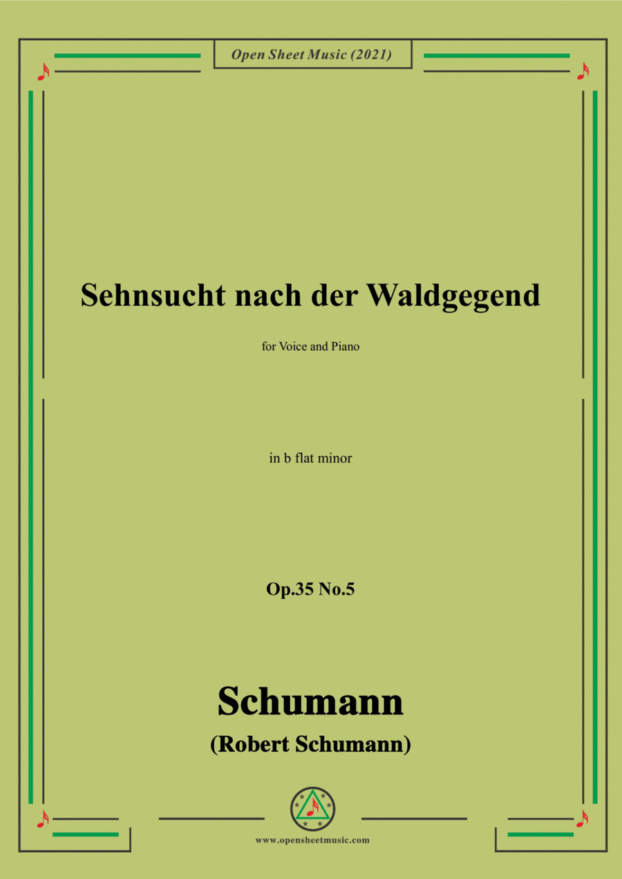 Schumann-Sehnsucht nach der Waldgegend,Op.35 No.5 in b flat minor (arr. Open Cloud)