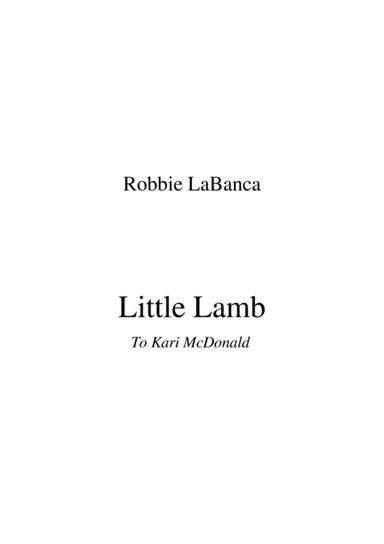 Little Lamb (Soprano and Piano)