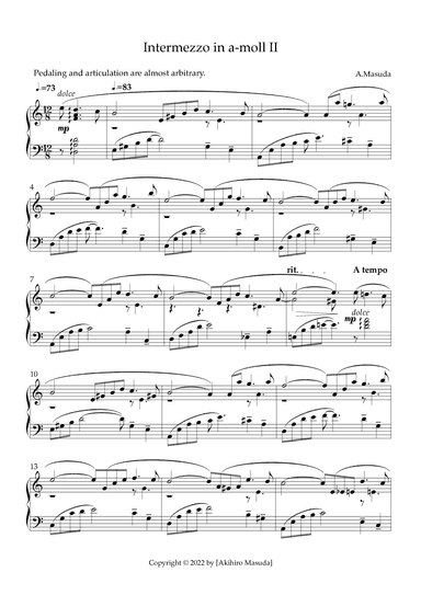 Intemezzo in a-moll ?