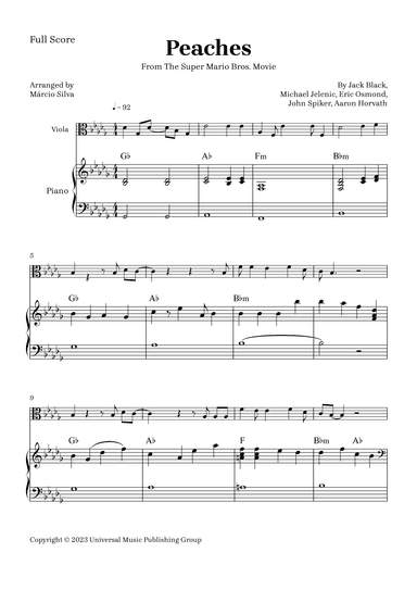 Peaches (arr. Márcio Silva)