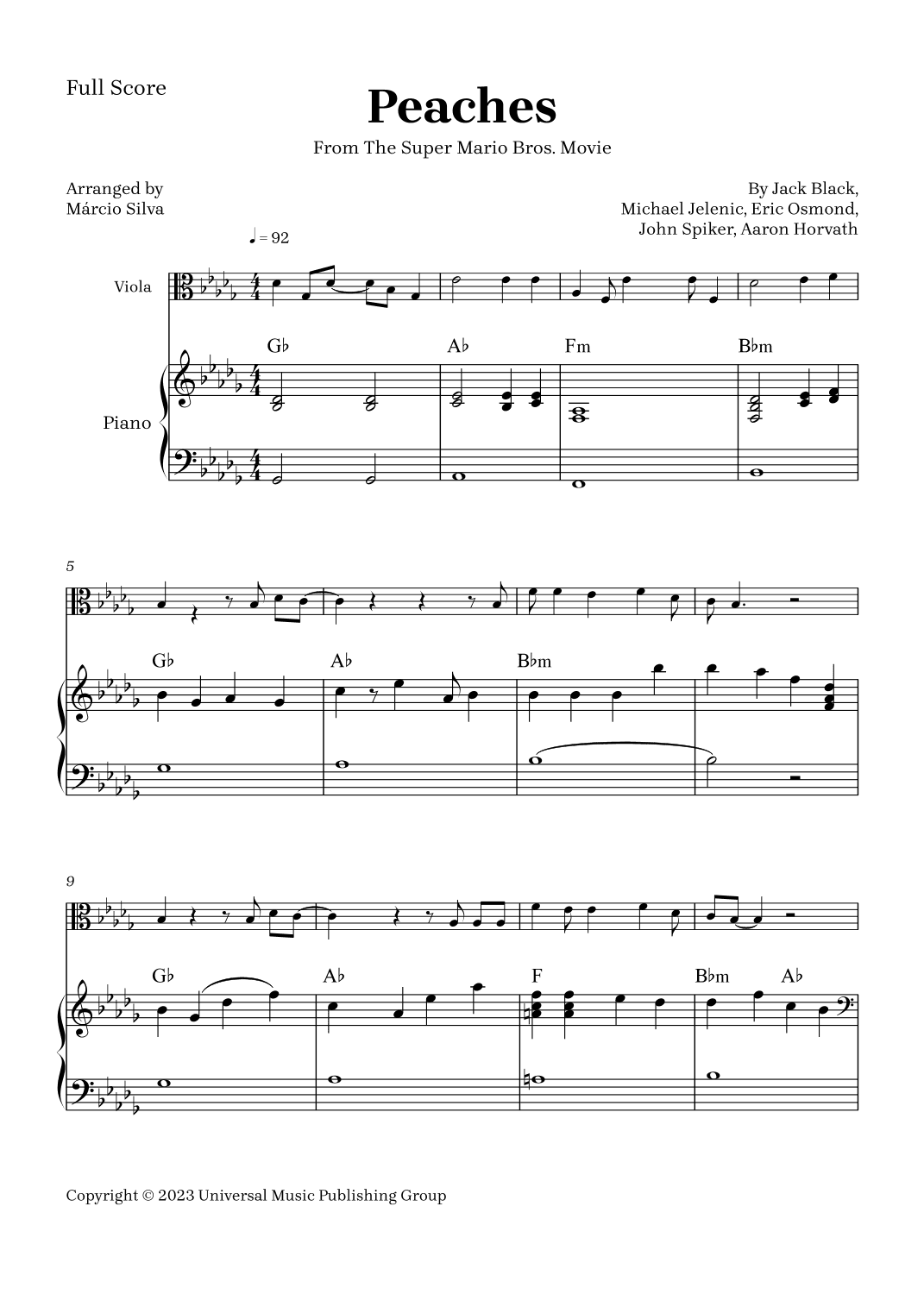 Peaches (arr. Márcio Silva)