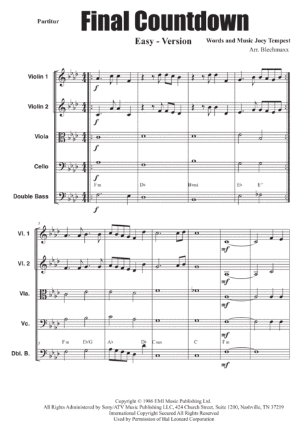 Final Countdown (arr. Blechmaxx)