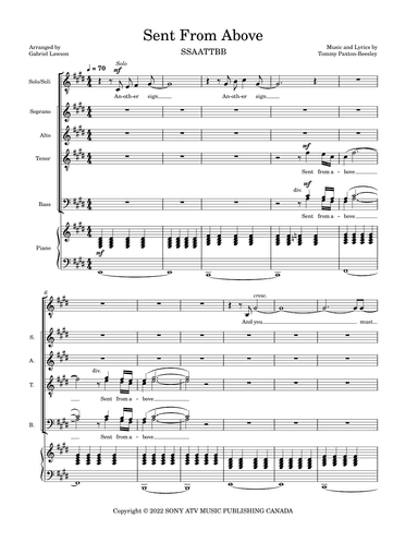 Sent From Above (arr. Gabriel Lawson)