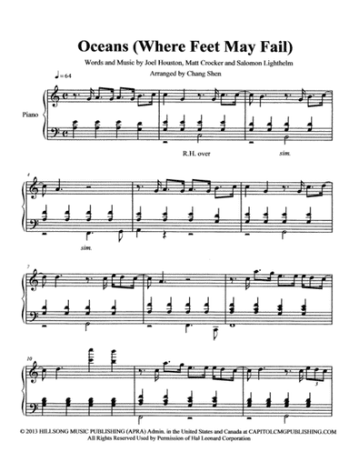 Oceans (Where Feet May Fail) (arr. Chang Shen)
