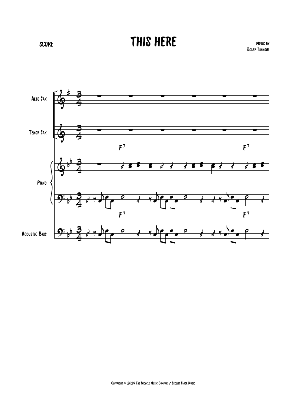 This Here (arr. The Sheet Music Library)