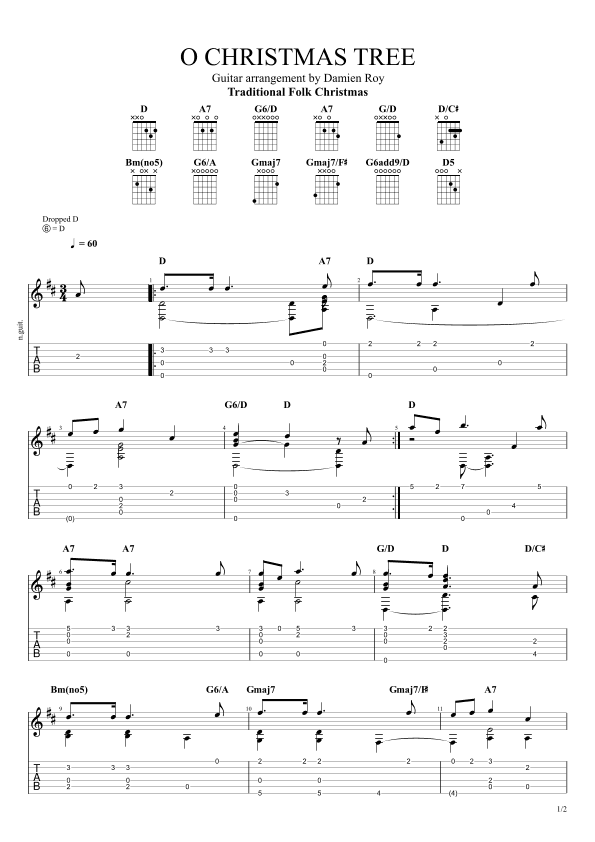 O CHRISTMAS TREE (arr. Damien Roy)