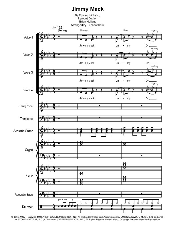 Jimmy Mack (arr. Tunescribers)