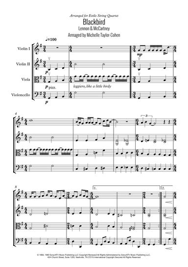 Blackbird (arr. Michelle Taylor-Cohen)