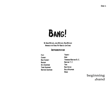 Bang! (arr. Jim Evans)