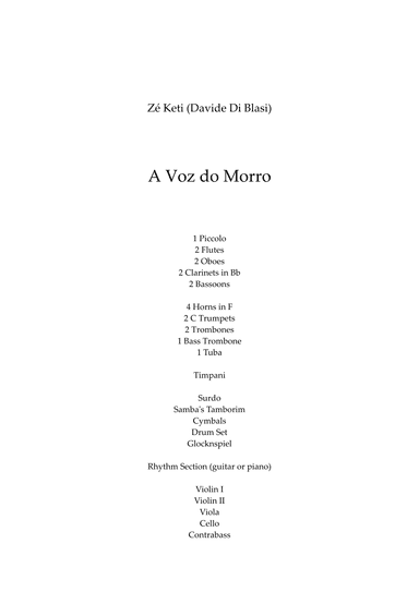 A Voz Do Morro (arr. Lipe Portinho)