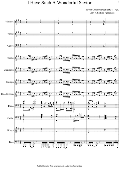 I Have Such A Wonderful Savior - Score Only (arr. Albertino Fernandes)