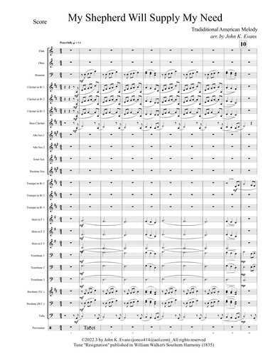 My Shepherd Will Supply My Need (arr. John K. Evans)