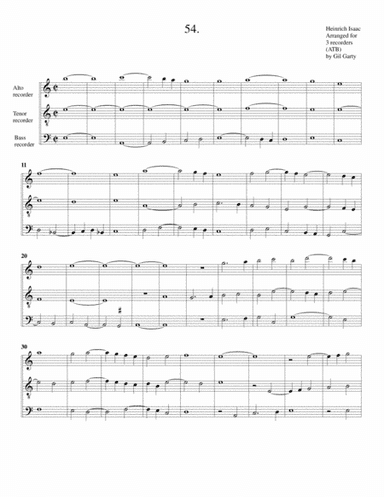 Instrumental trio no.54 (no title) (arrangement for 3 recorders) (arr. Gil Garty)