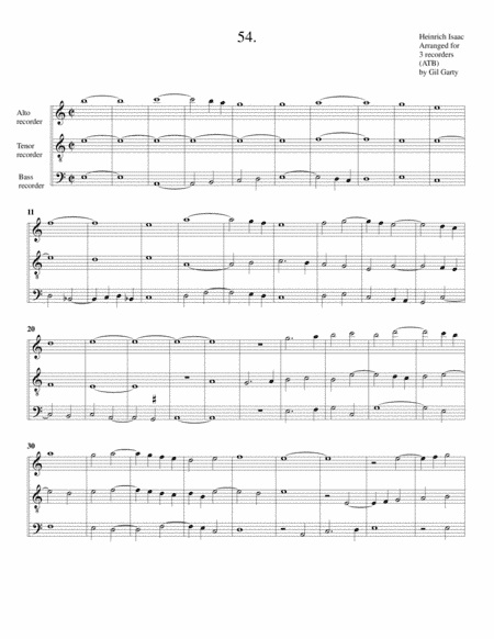 Instrumental trio no.54 (no title) (arrangement for 3 recorders) (arr. Gil Garty)