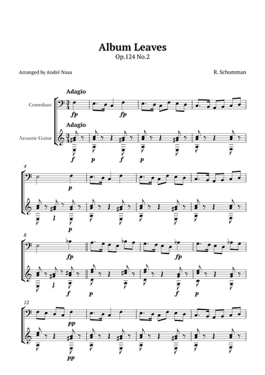 Album Leaves Op.124 No.2 (arr. André Nusa)