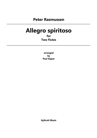 Allegro spiritoso (Two Flutes) (arr. Paul Kajzar)