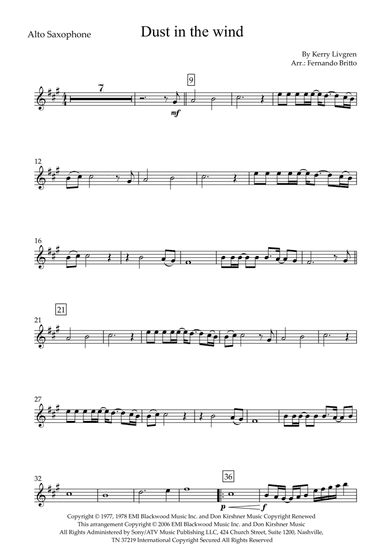 Dust In The Wind (arr. Fernando Britto)