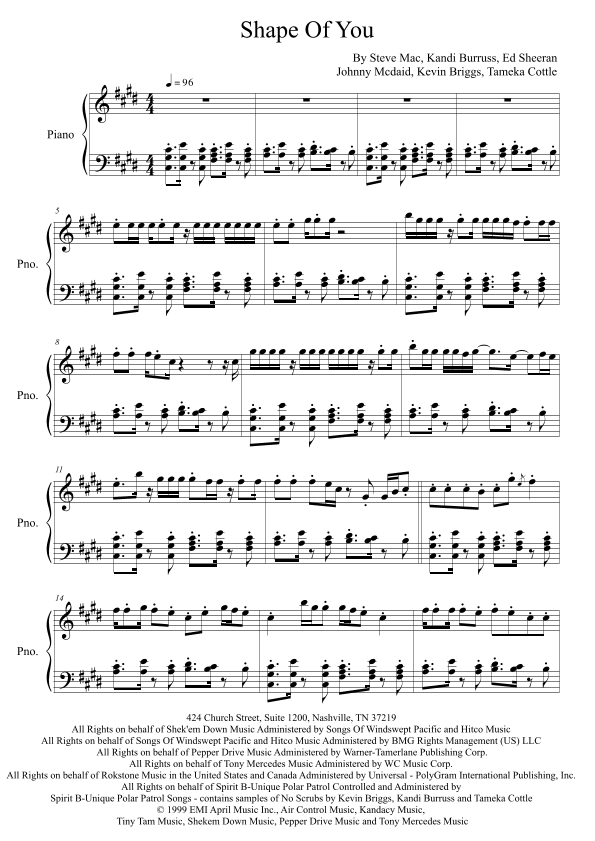 Shape Of You (arr. Leo Silva)