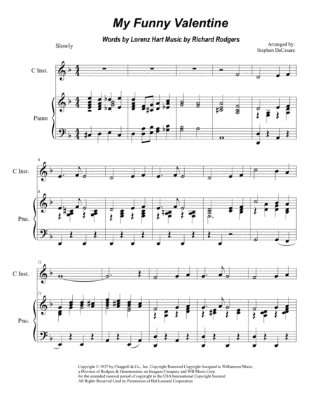 My Funny Valentine (arr. Stephen DeCesare)