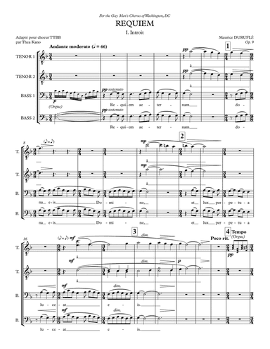 Requiem Op. 9 (arr. Thea Kano)