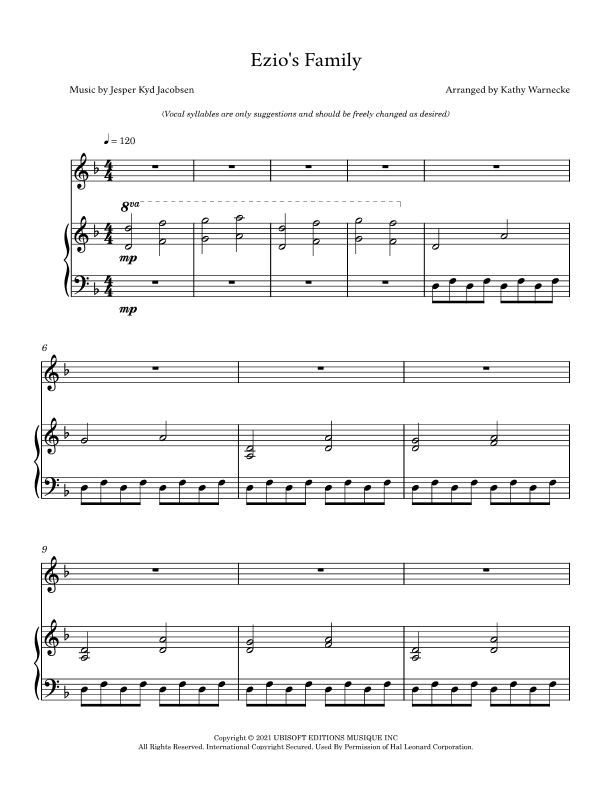 Ezio S Family (arr. Kathy Warnecke)