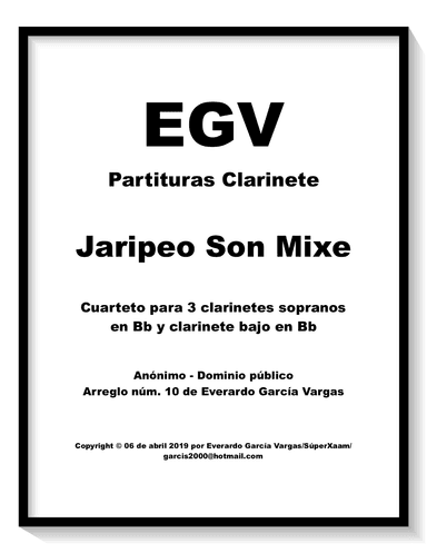 Jaripeo Son Mixe - Clarinet Quartet (arr. Everardo García Vargas)