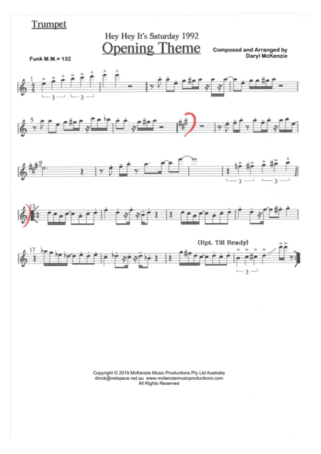 Hey Hey It's Saturday Opening Theme - Instrumental Studio Band