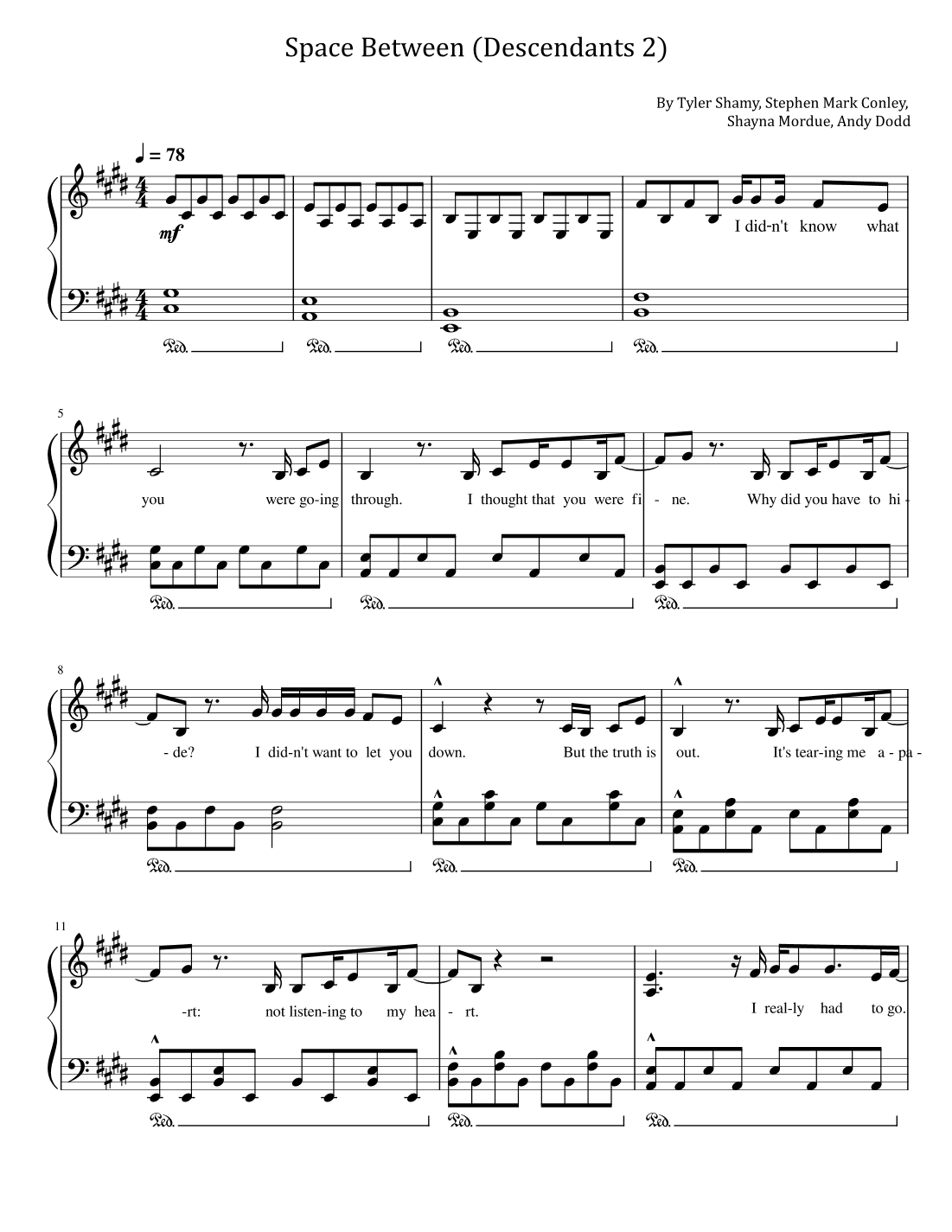 Space Between (arr. poon)