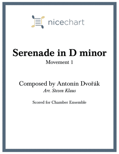 Serenade in D Minor, 1st Movement (Score & Parts) (arr. Steven Klaus)