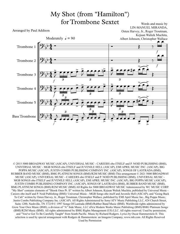 My Shot (arr. Paul Addison)