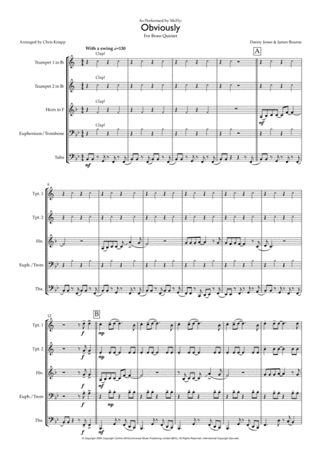 Obviously (arr. Chris Knapp)