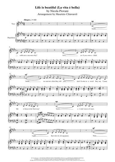 Life Is Beautiful (la Vita E Bella) (arr. Maurizio Chiavaroli)