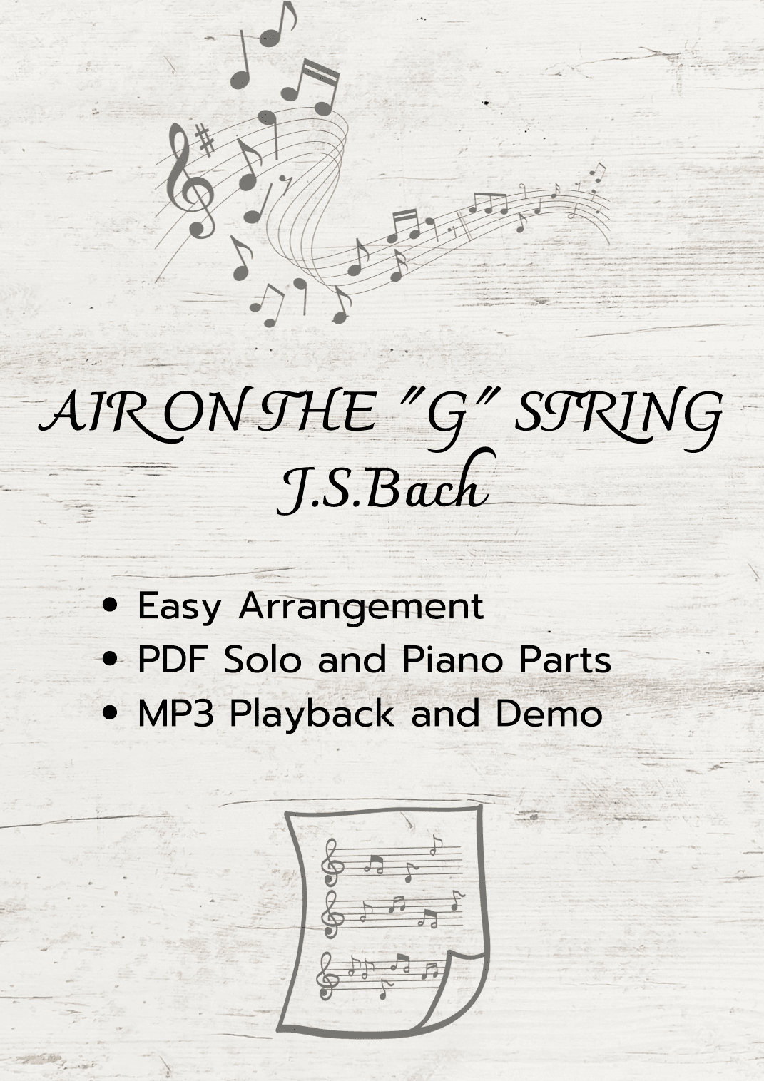Air On The G String (Bach) - PDF Sheet Music + MP3 Playback (arr. Fabio Eduardo de Oliveira)