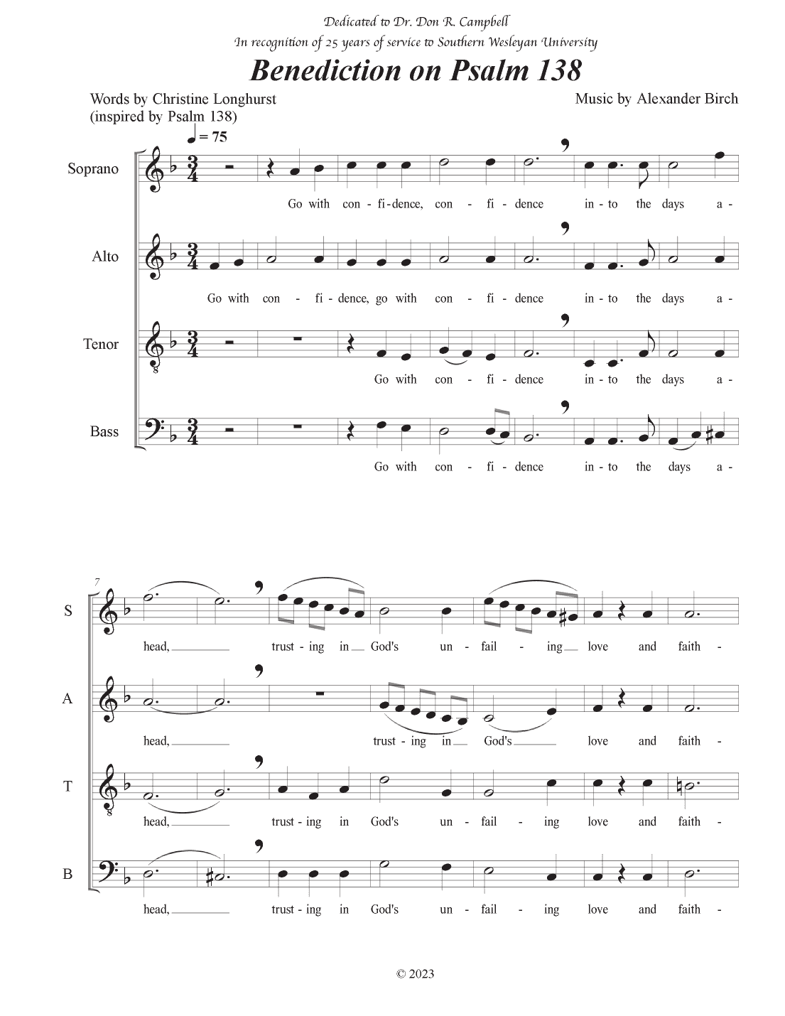 Benediction on Psalm 138