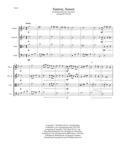 Sunrise, Sunset (arr. Tim Olt)
