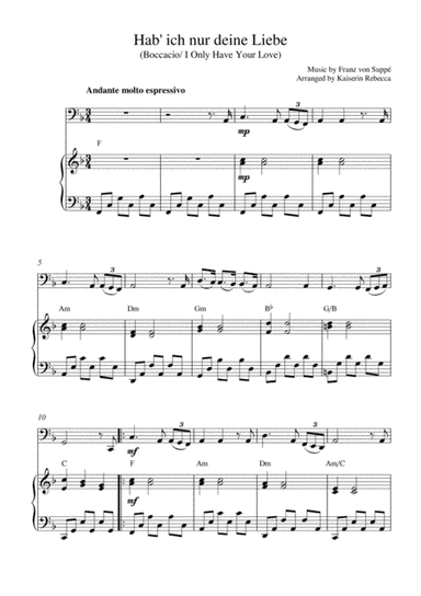 Hab' ich nur deine Liebe (Boccacio/ I Only Have Your Love) (arr. Kaiserin Rebecca)