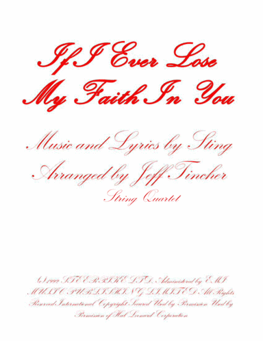 If I Ever Lose My Faith In You (arr. Jeff Tincher)