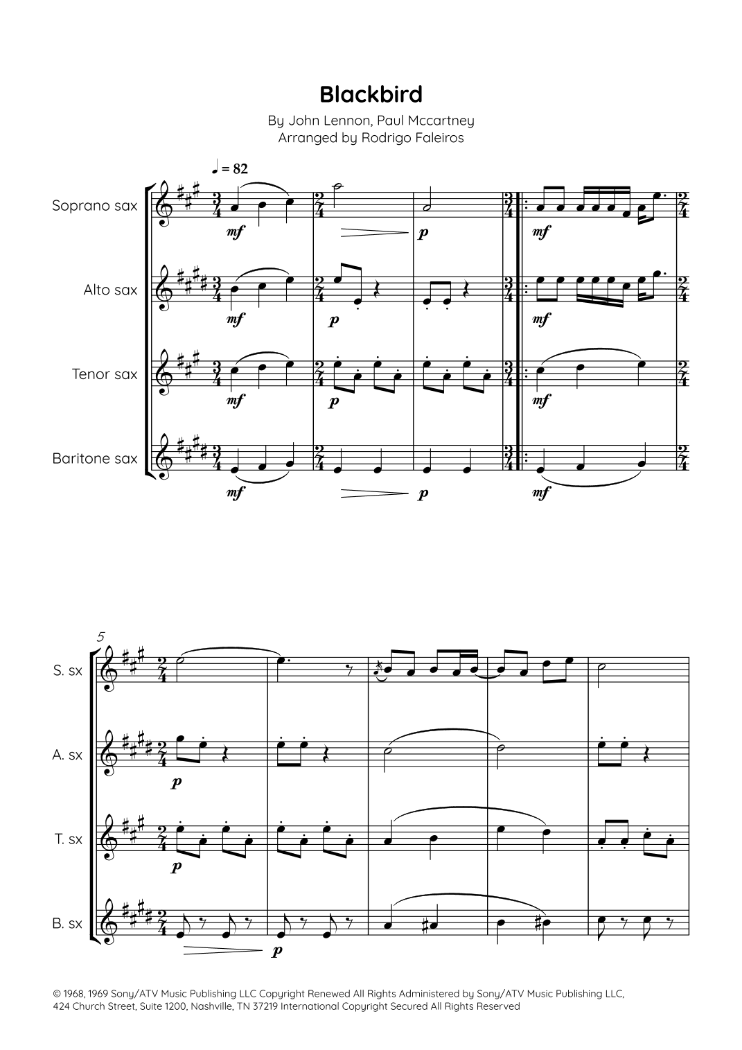 Blackbird (arr. Rodrigo Faleiros)
