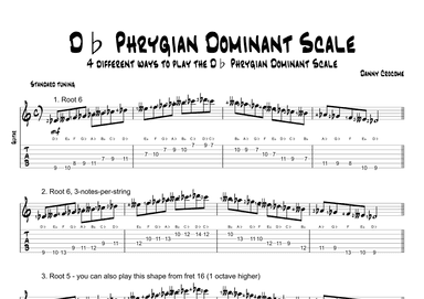 Db Phrygian Dominant Scale (4 Ways to Play)