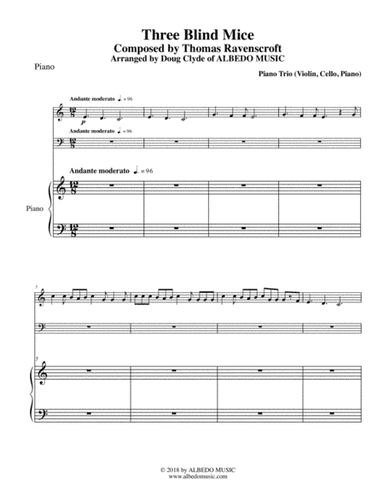 Three Blind Mice for Piano Trio (arr. Doug Clyde)