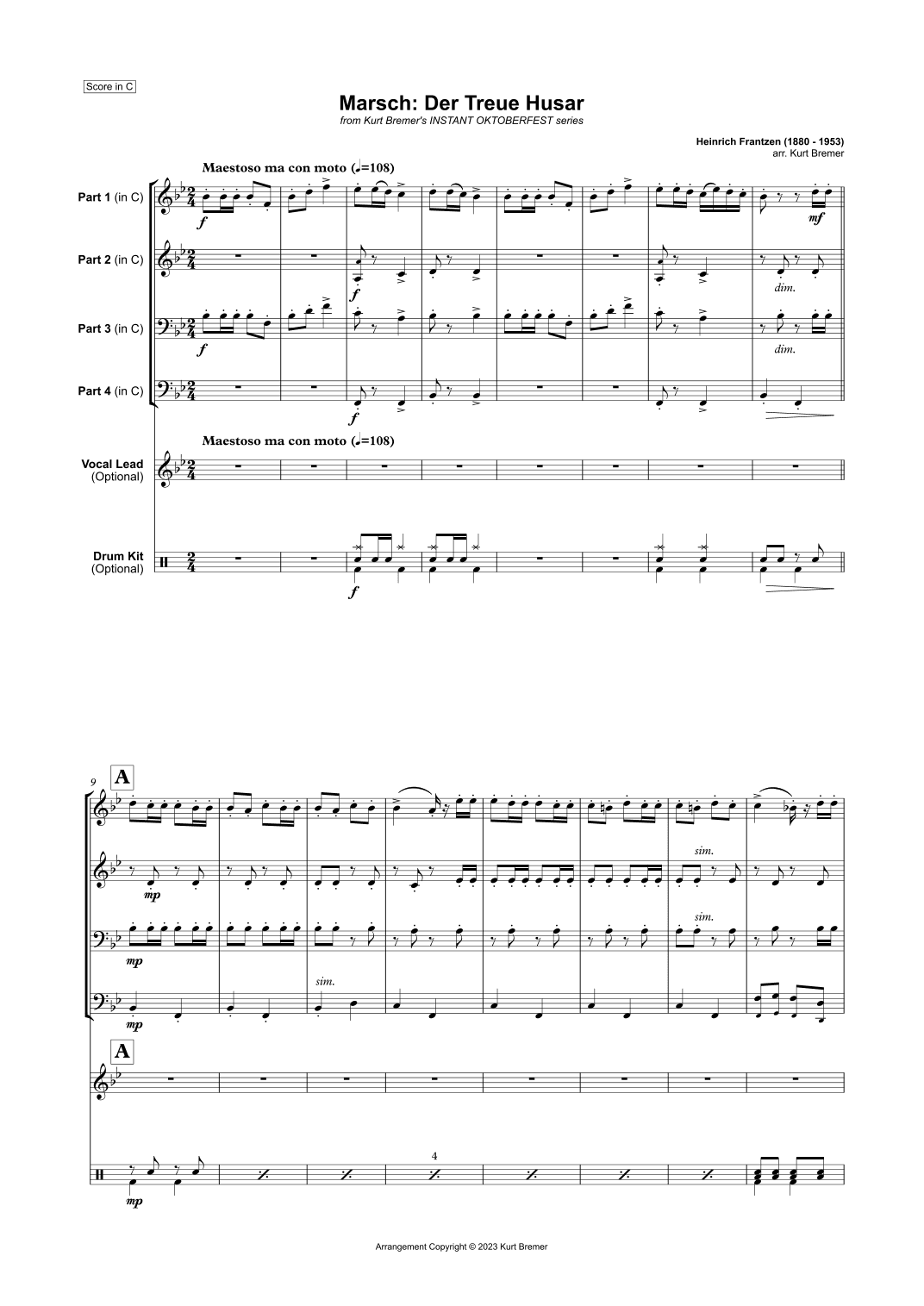 Marsch: Der Treue Husar (arr. Kurt Bremer)