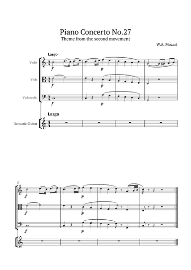 Piano Concerto No.27 (arr. André Nusa)