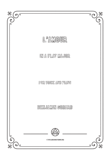 Godard-L'amour in A flat Major,for Voice and Piano (arr. MSM)