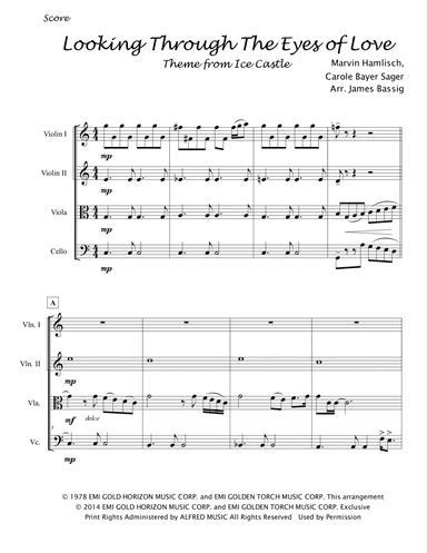 Theme From Ice Castles (through The Eyes Of Love) (arr. James Bassig)